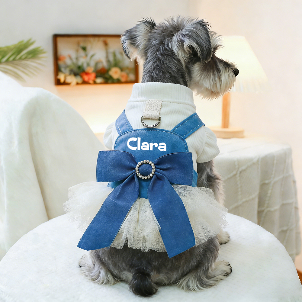 Personalized Pet Denim Pet Overalls | inCloth18