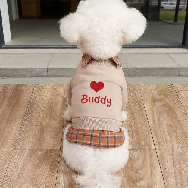 Personalized Name Plaid Pet Sweatshirt | inCloth30