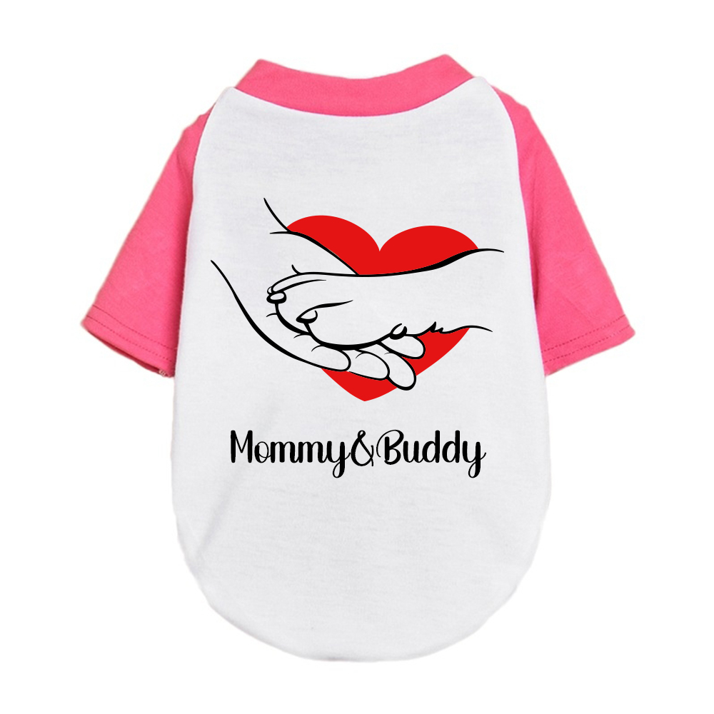 Personalized Mother's Day Color-Block Pet T-shirt  | inCloth42