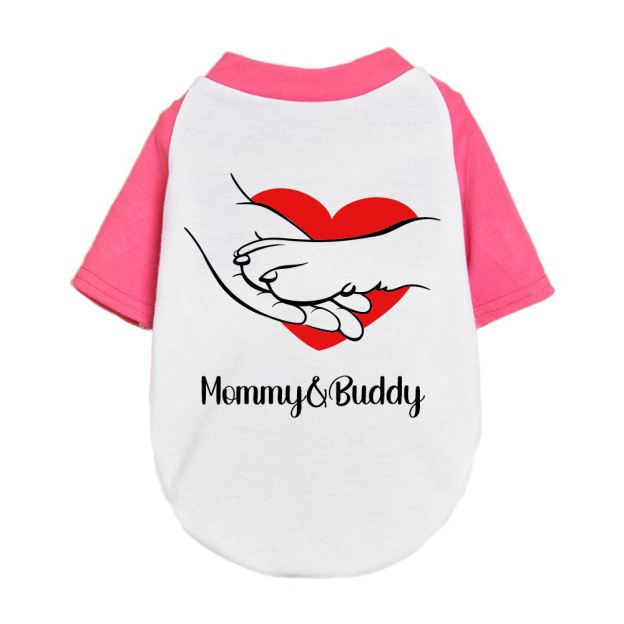 Personalized Mother's Day Color-Block Pet T-shirt  | inCloth42