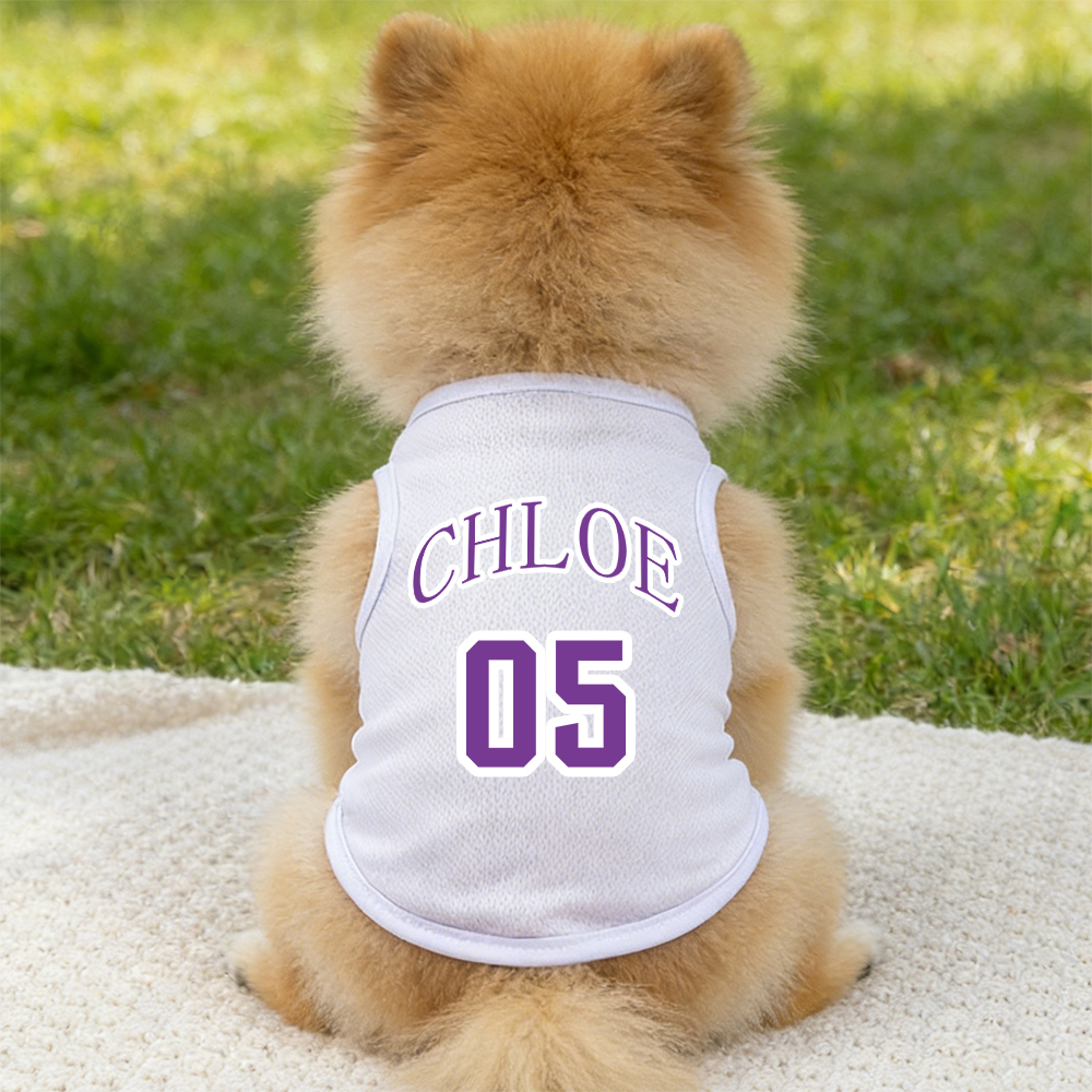 Personalized Breathable Pet Vest with Name & Number | inCloth55