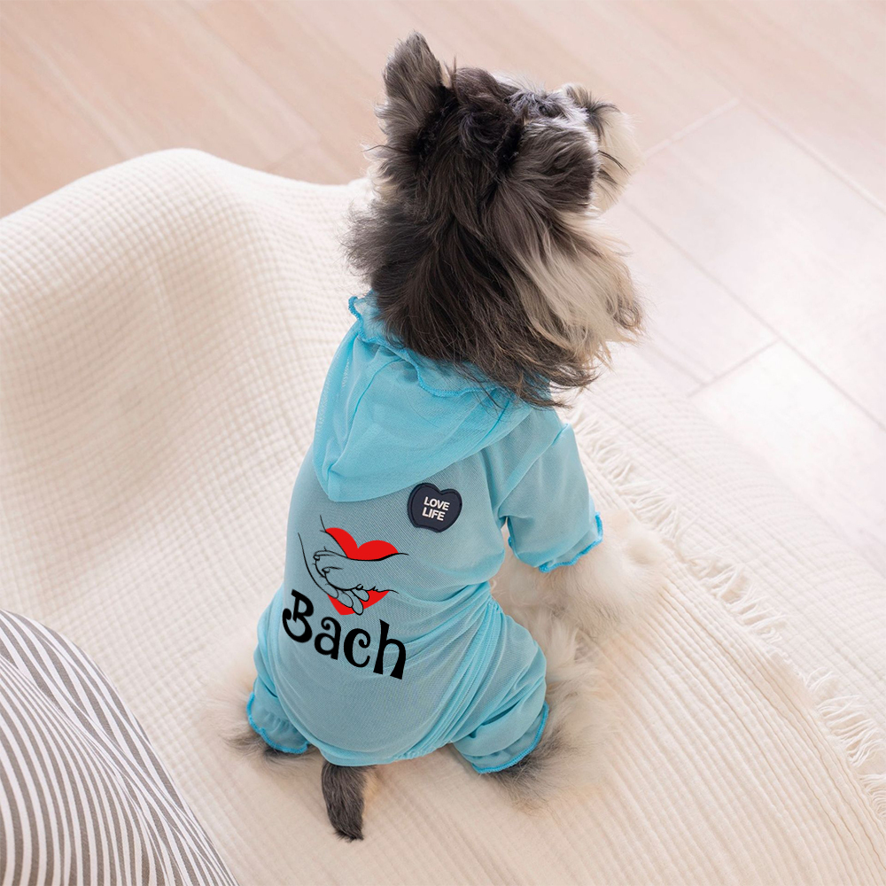 Personalized Name Pet Breathable Sun & Mosquito Guard Onesie | inCloth72