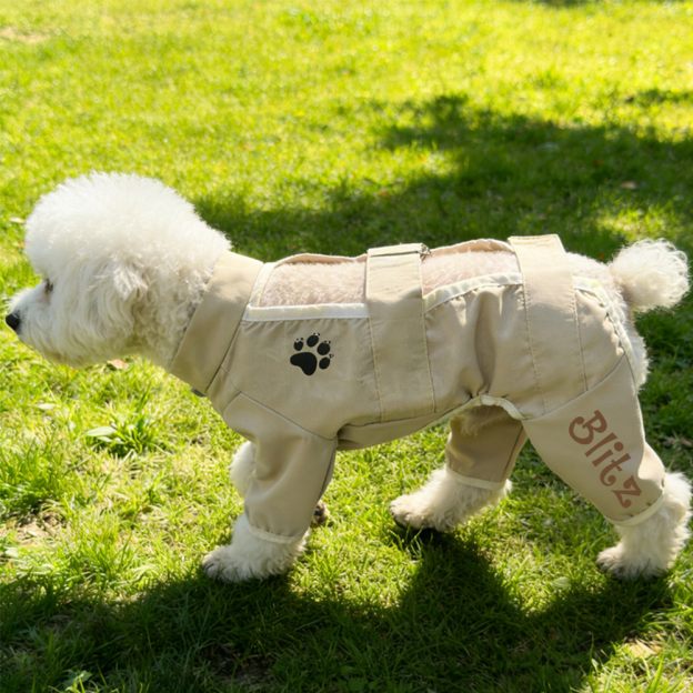 Personalized Name Dog Protective Outdoor Overalls | inCloth81