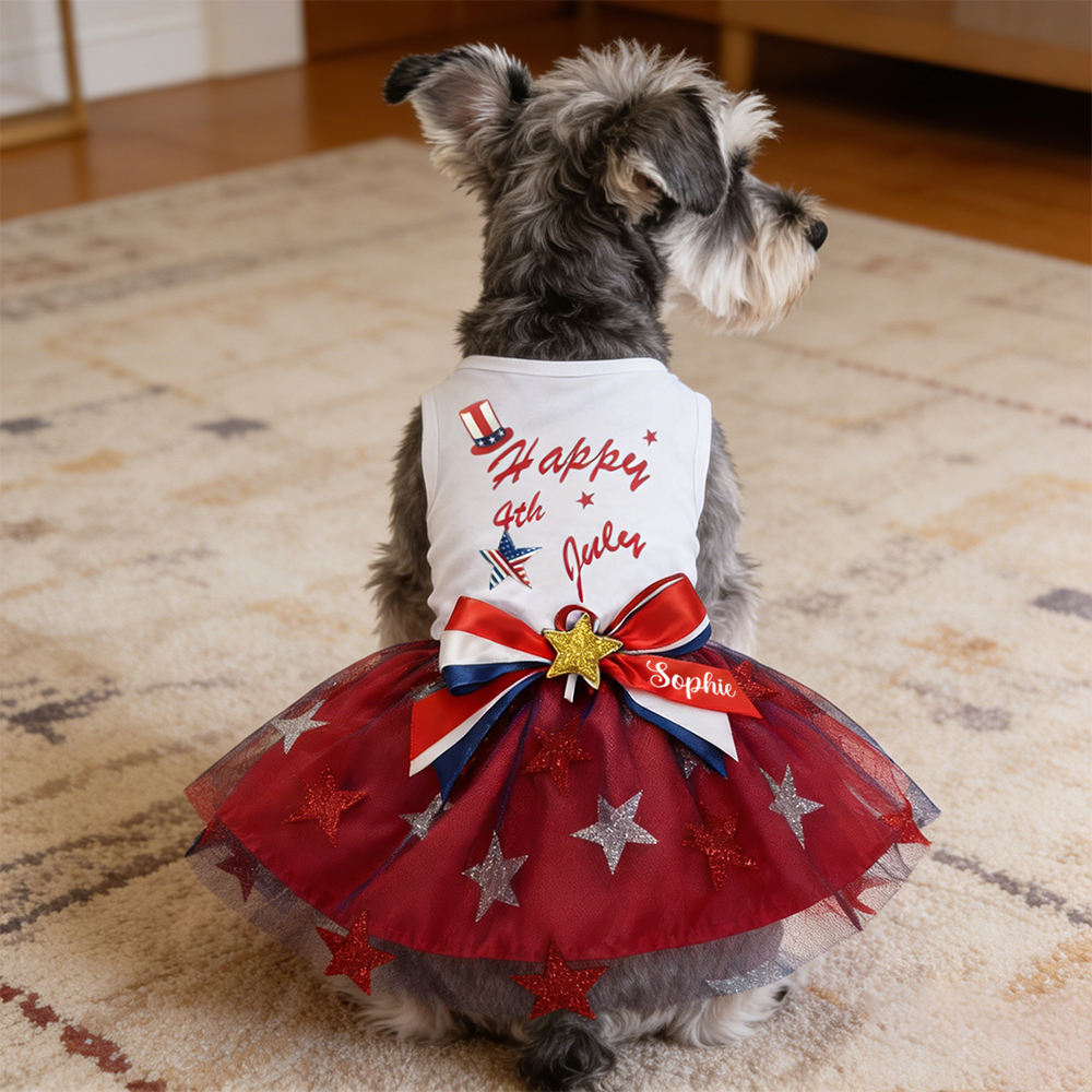 Personalized 4th of July Pet Dress | inCloth86