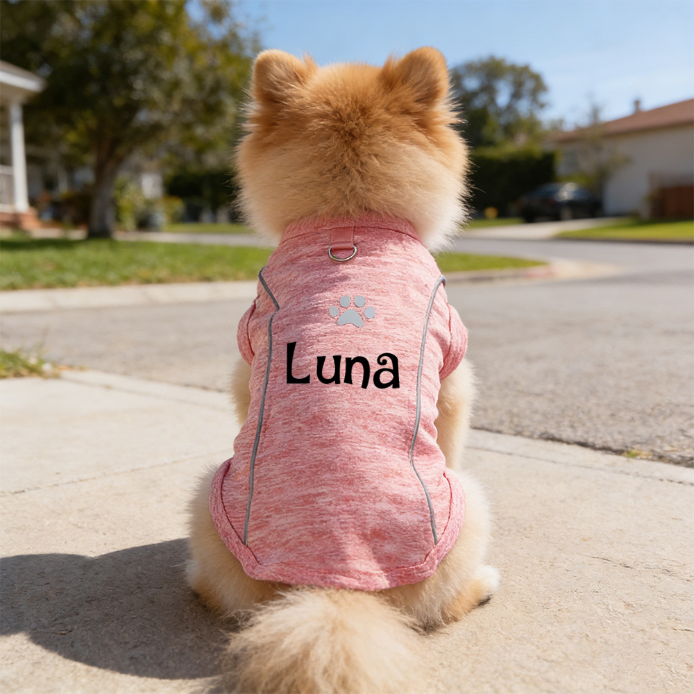 Personalised Summer Breathable Reflective Pet Shirt | inCloth88