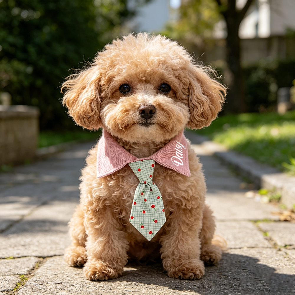Personalized Name Adjustable Pet Tie Collar | inaccs46