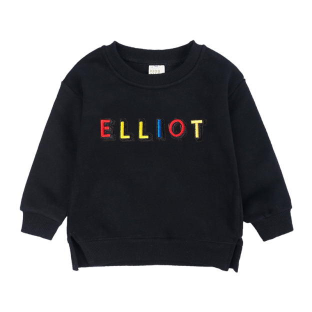 Personalized Kid Hand Patch Name Crewneck Sweatshirt | inSweatshirt14