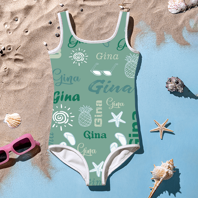 Personalized Monogrammed Color Swimsuit for Summer | InSwin01