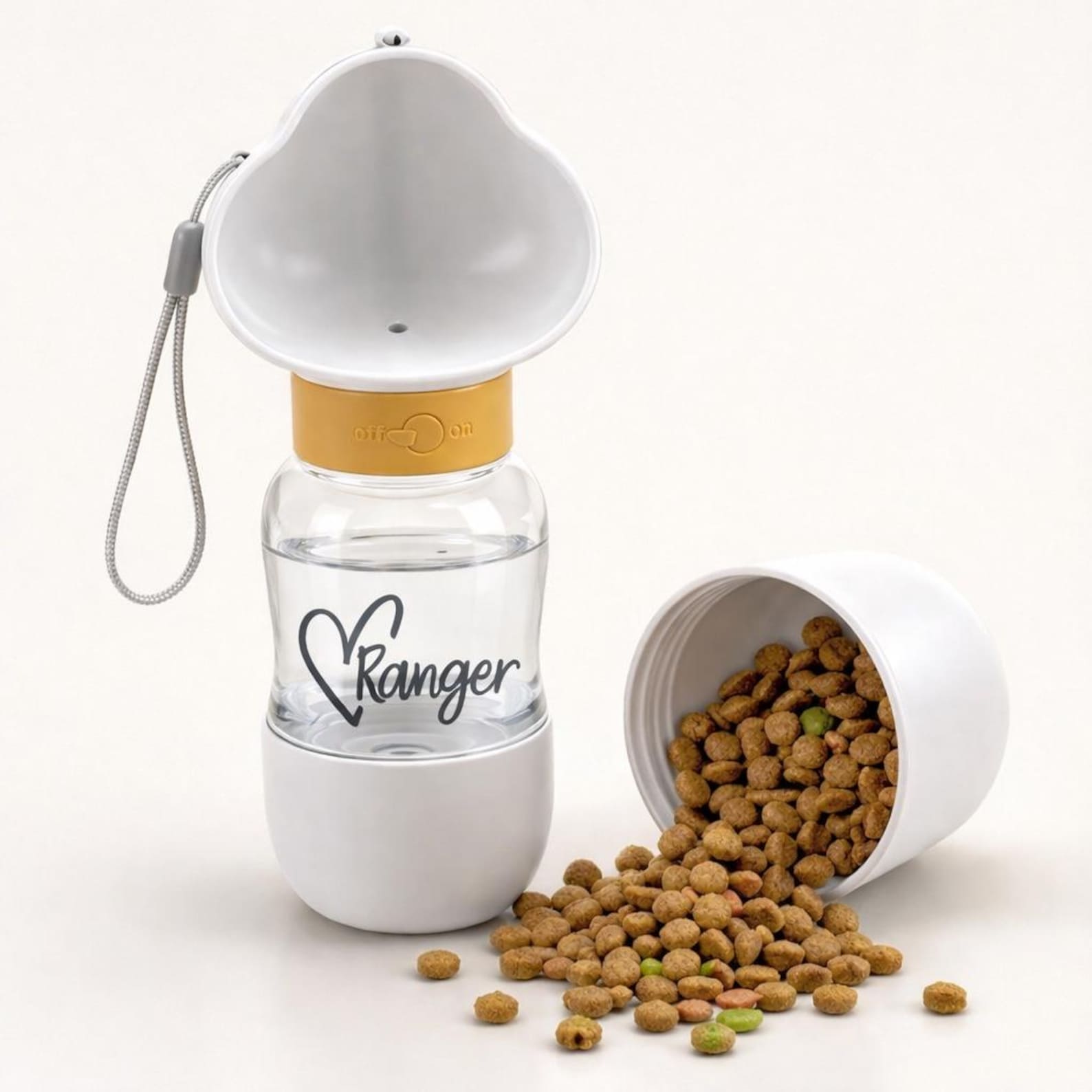 Personalized Pet Water Bottle With Food Container | inAccs55