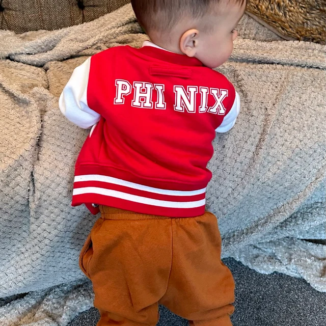 Personalized Initial & Name Kids Baseball Jacket | inJacket35