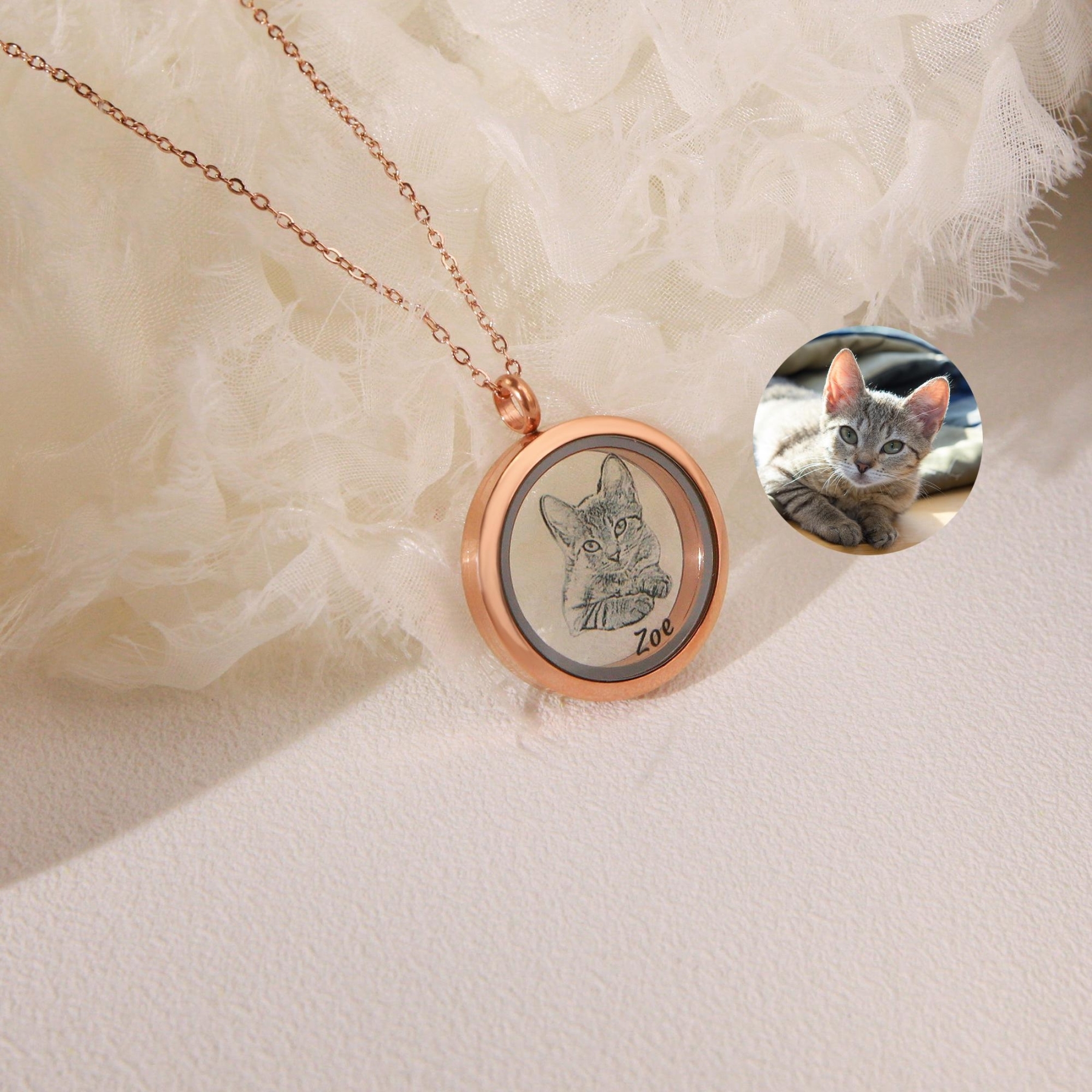 Personalized Pet Fur Hair Keepsake Necklace | inAccs23