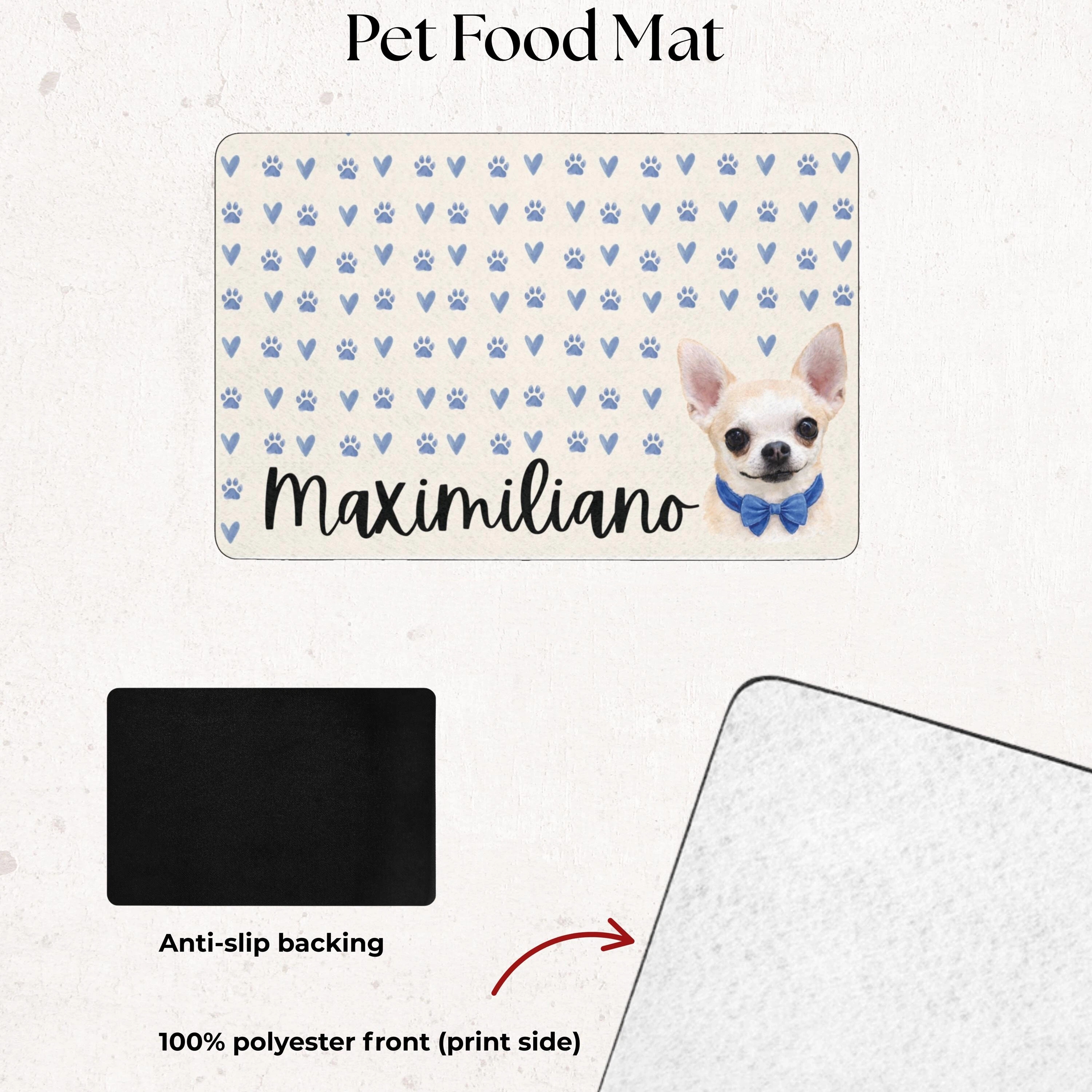 Personalized Pet Food Mat With Portrait | inAccs20