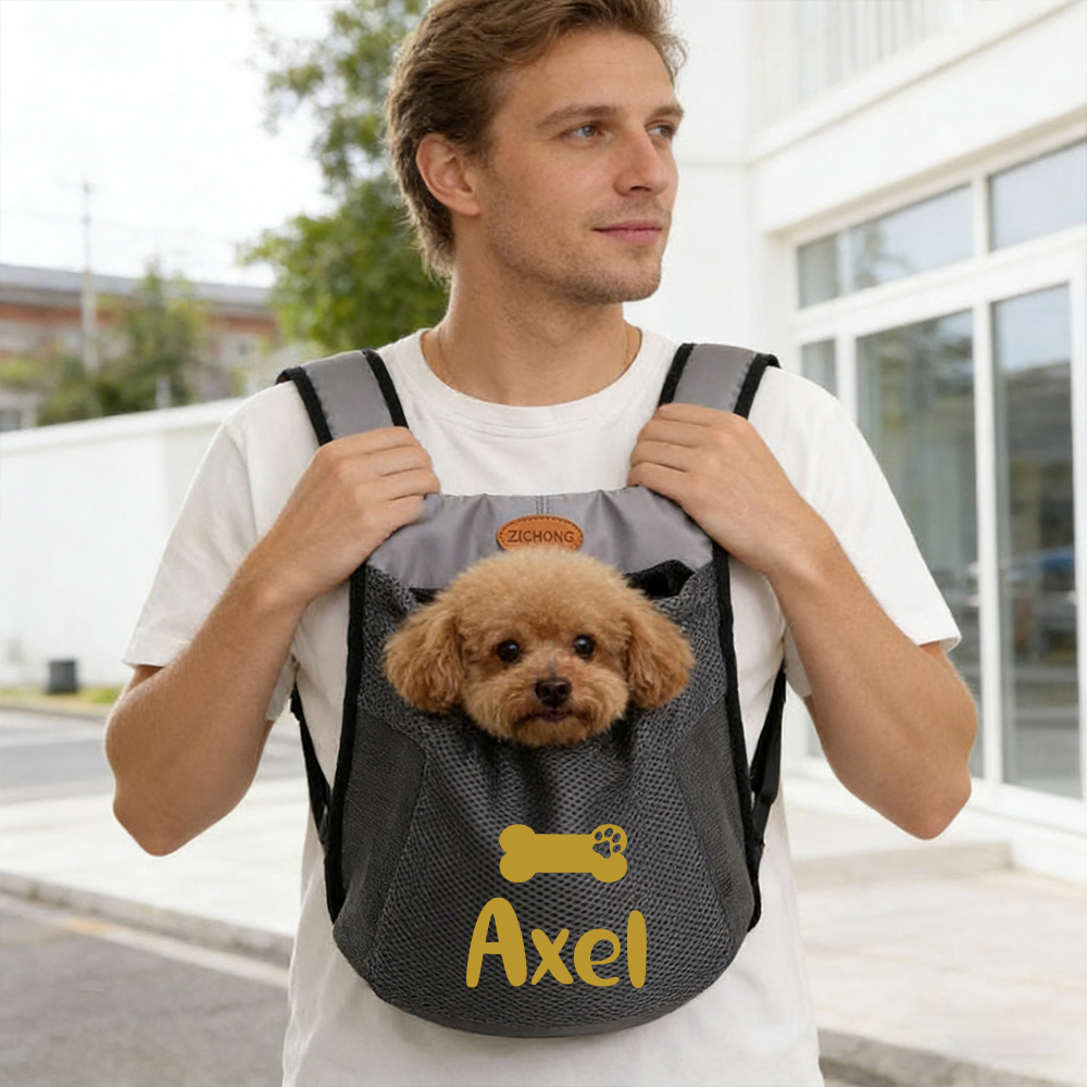 Personalized Name Breathable Mesh Pet Carrier Backpack | inAccs33