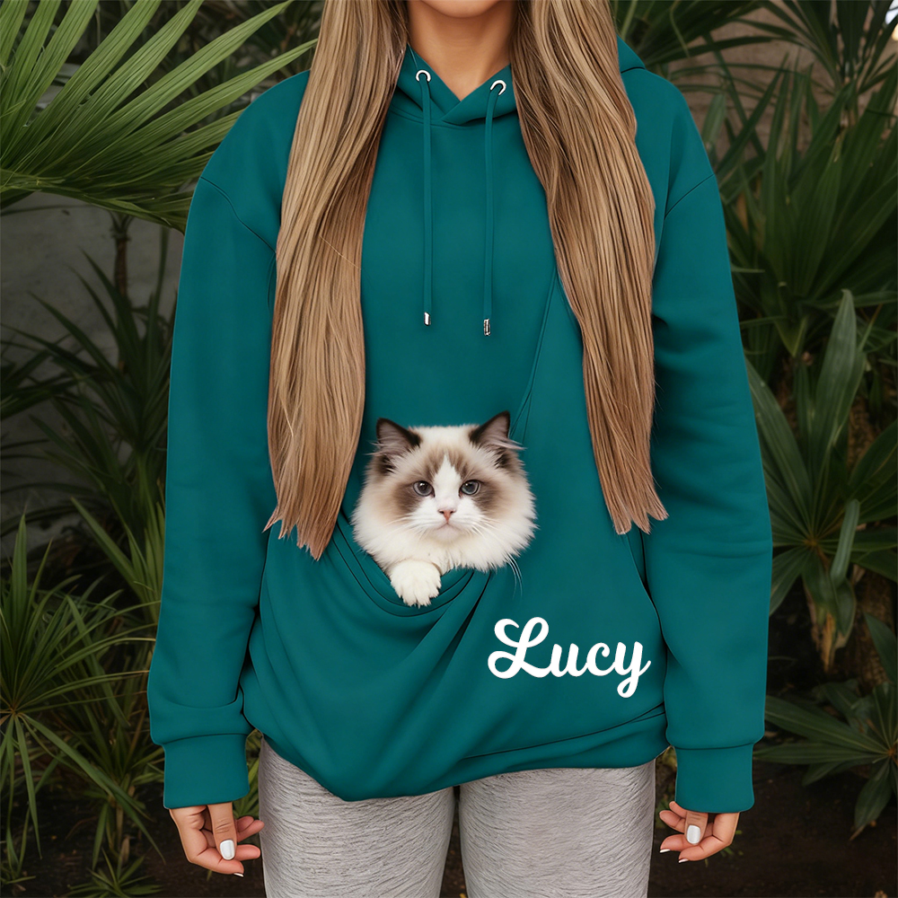 Personalized Name Cozy Pet Carrier Hoodie | KKCloth331