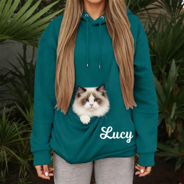 Personalized Name Cozy Pet Carrier Hoodie | KKCloth331