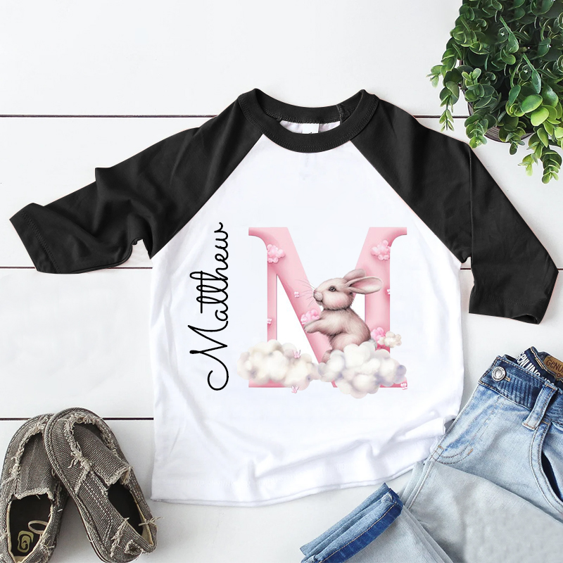 Personalized Kid Cozy Soft Pink Rabbit Sweatshirt | inSweatshirt54
