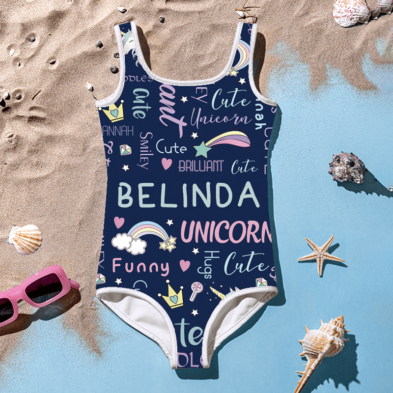 Personalized Unicorn Color Swimsuit for Summer | InSwin08