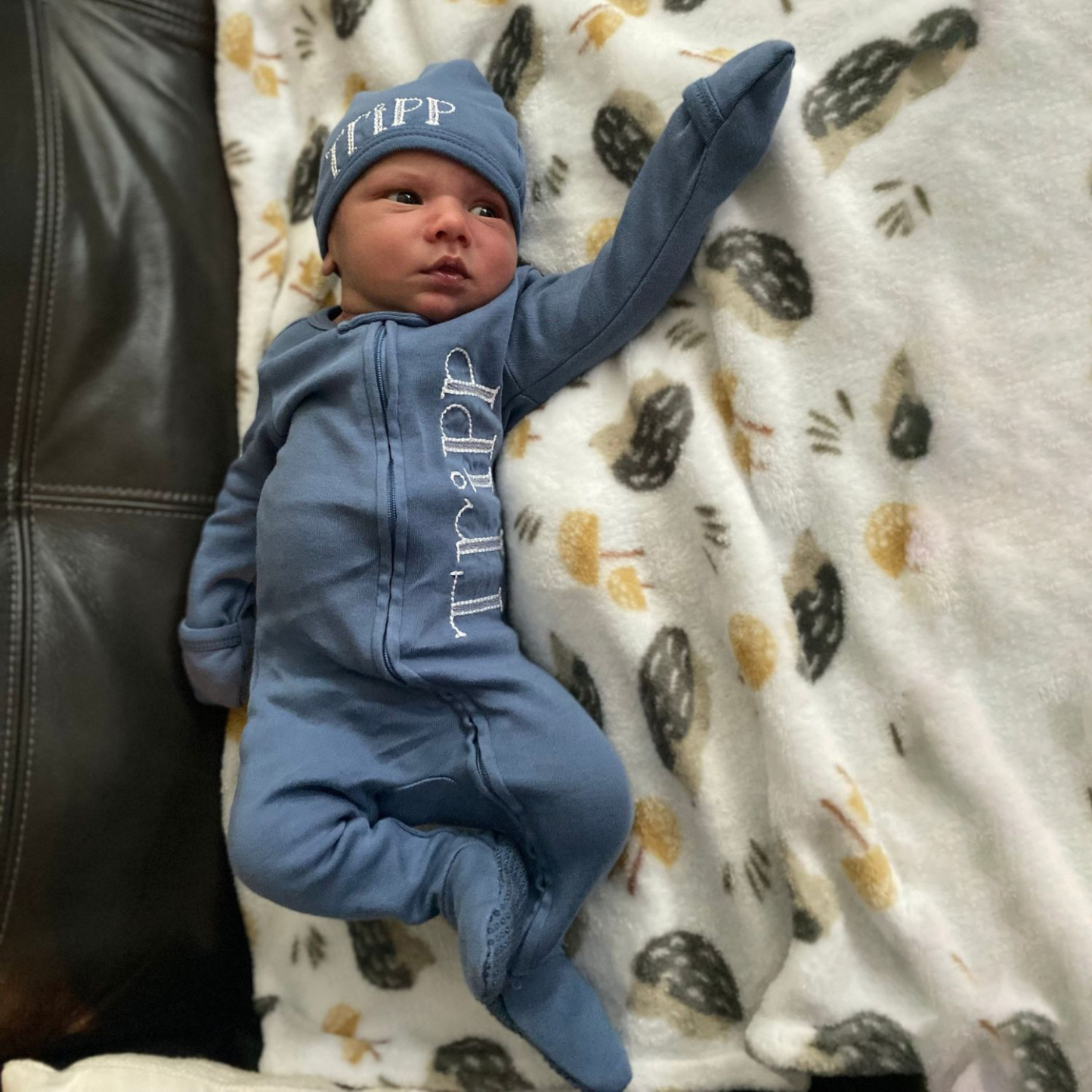 Personalized Embroidery Kids Cozy Soft Sweatshirt Romper | inRomper24