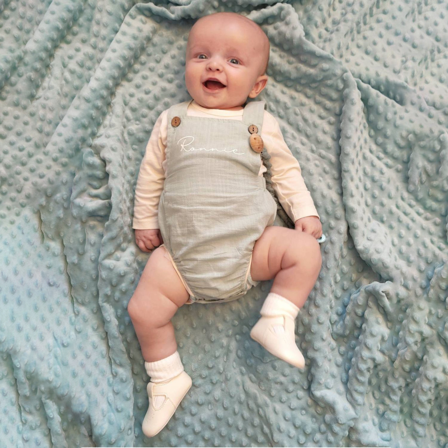 Personalized Embroidery Baby Suspender Triangle Jumpsuit Romper | inRomper25