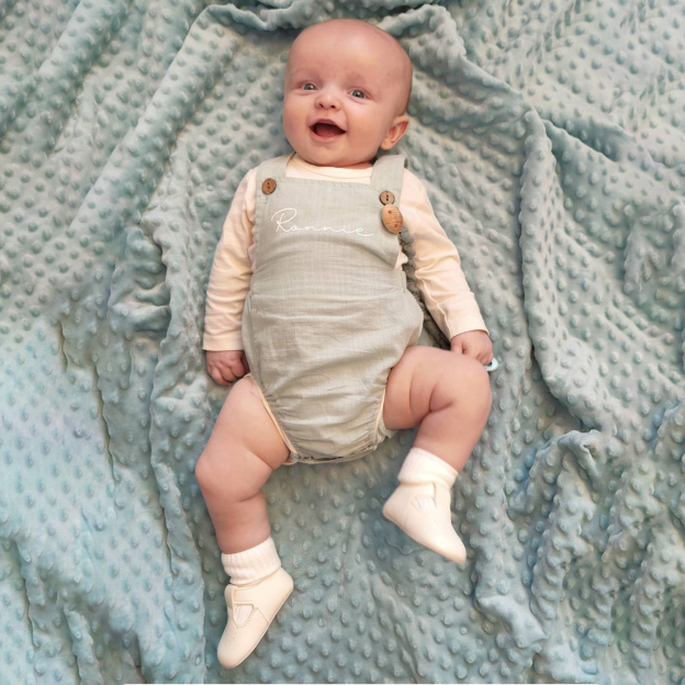 Personalized Embroidery Baby Suspender Triangle Jumpsuit Romper | inRomper25