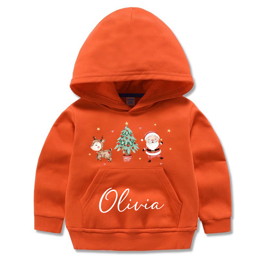 Personalized Kids Funny Christmas Hoodie | MCGift179