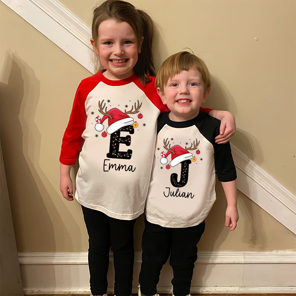 Personalized Kid Cozy Christmas Monogramed Sweatshirt | inSweatshirt84