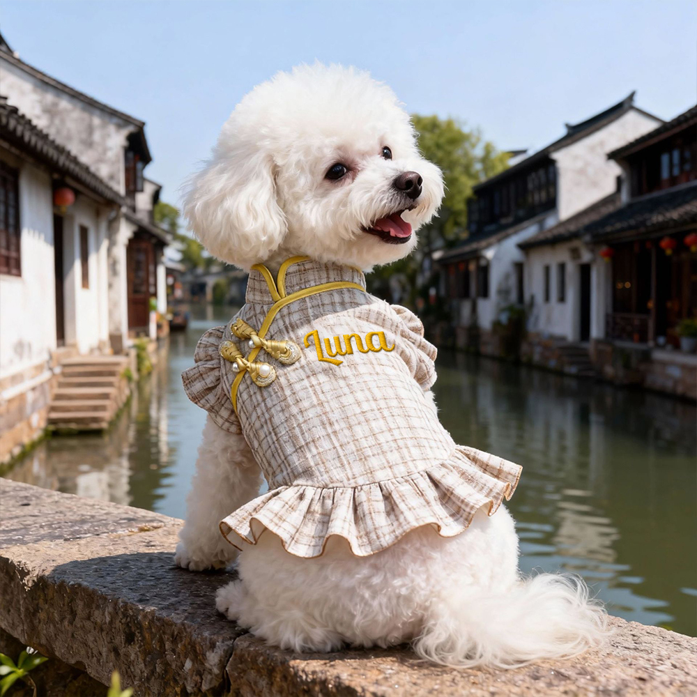 Personalized Embroidered Name Pet Elegant Dress | inCloth09