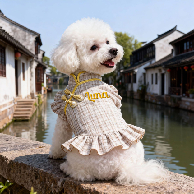 Personalized Embroidered Name Pet Elegant Dress | inCloth09
