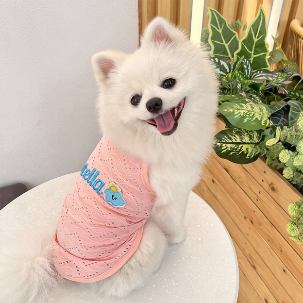 Personalized Embroidered Name Pet Breathable Tank Top | inCloth34