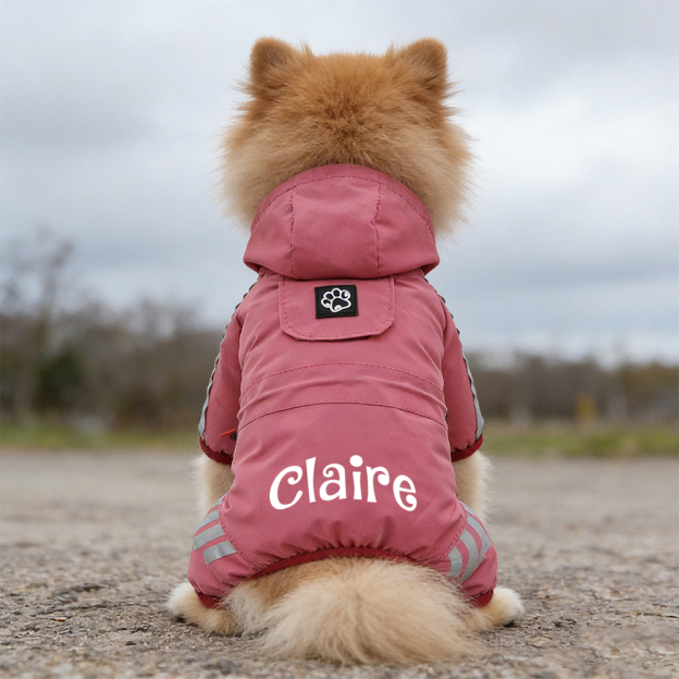Personalized Name Waterproof Pet Raincoat | inCloth37