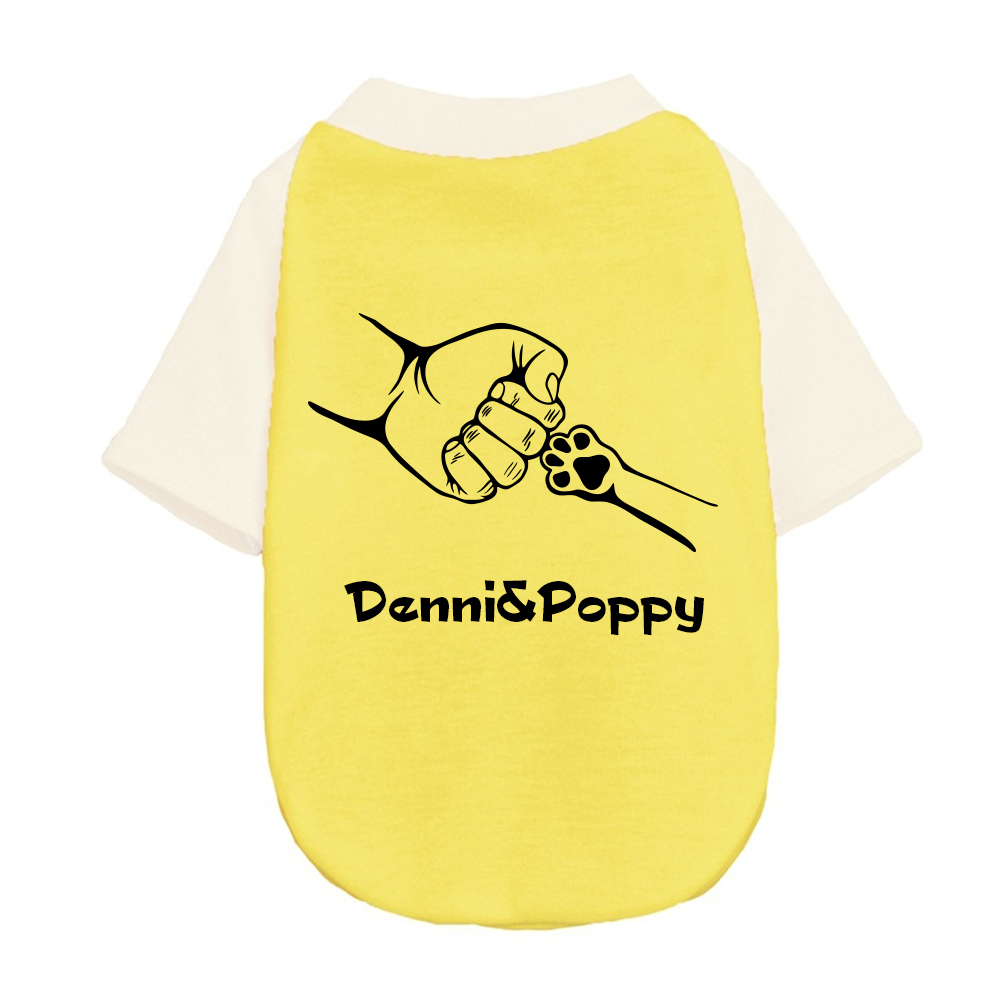 Personalized Mother's Day Color-Block Pet T-shirt  | inCloth42