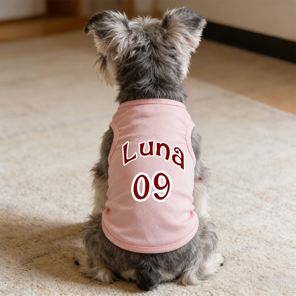 Personalized Breathable Pet Vest with Name & Number | inCloth55