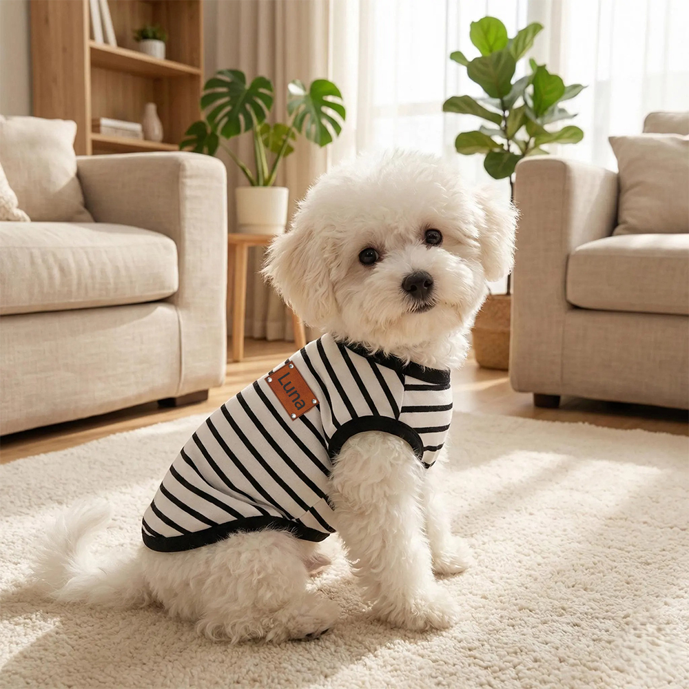 Personalized Pet Summer Striped Shirt | inCloth61