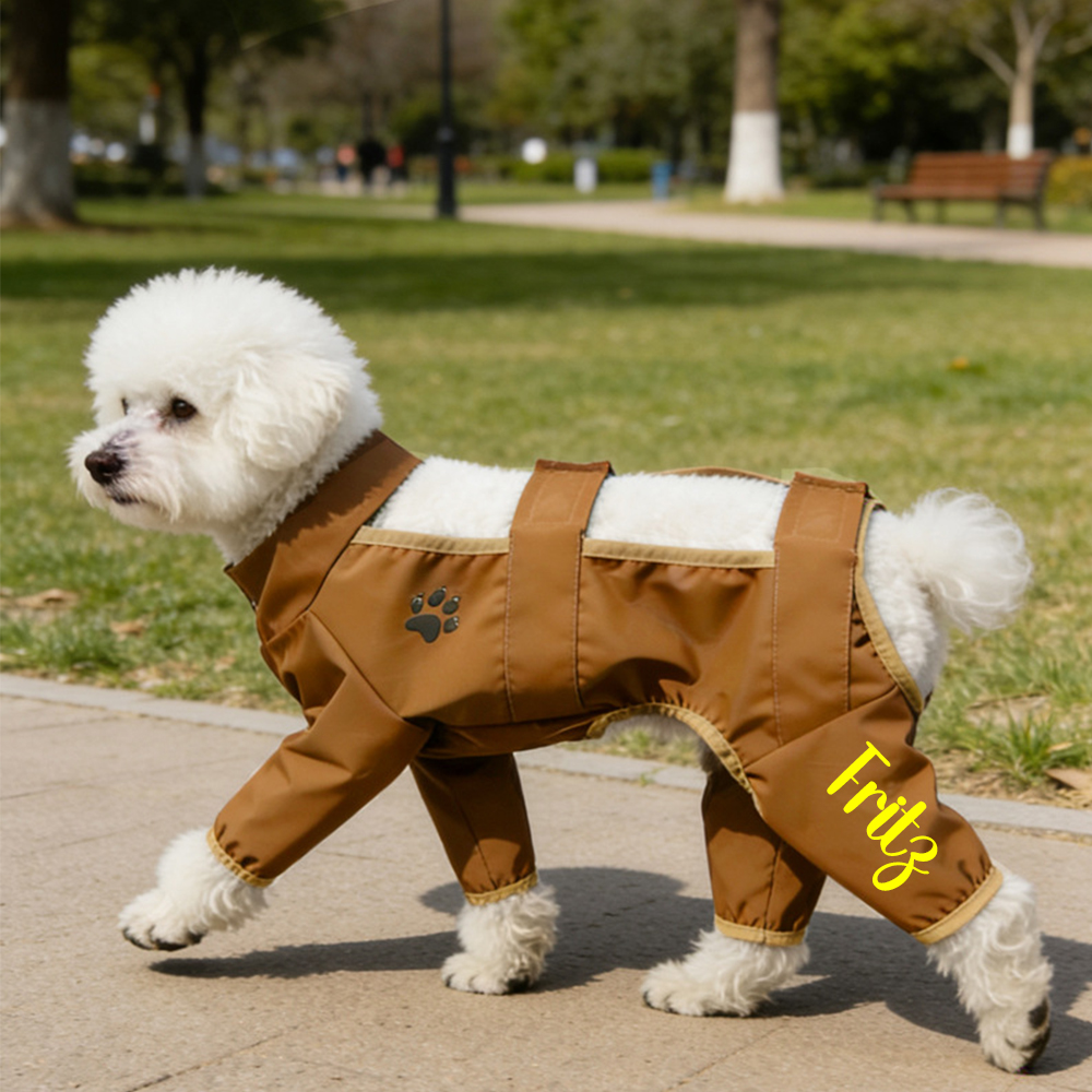 Personalized Name Dog Protective Outdoor Overalls | inCloth81