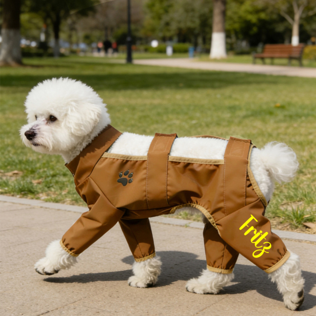 Personalized Name Dog Protective Outdoor Overalls | inCloth81