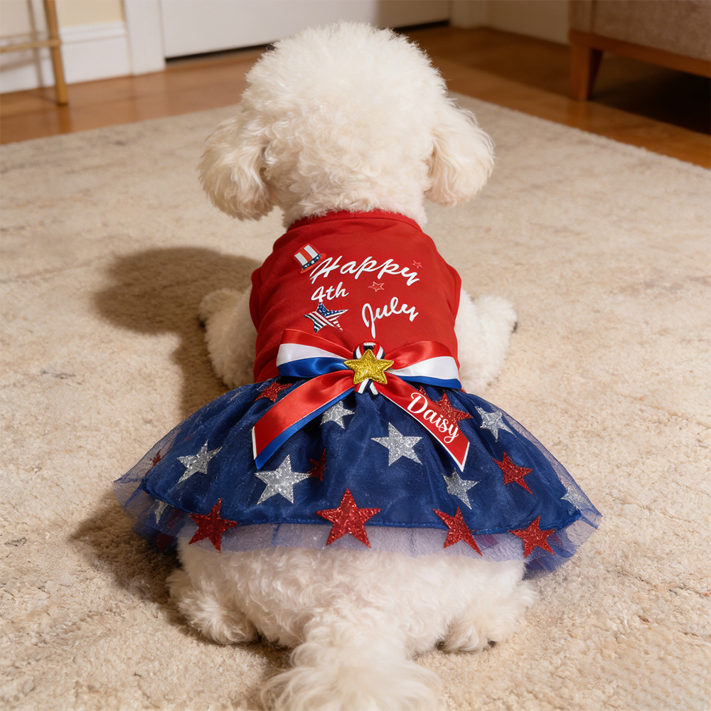 Personalized 4th of July Pet Dress | inCloth86