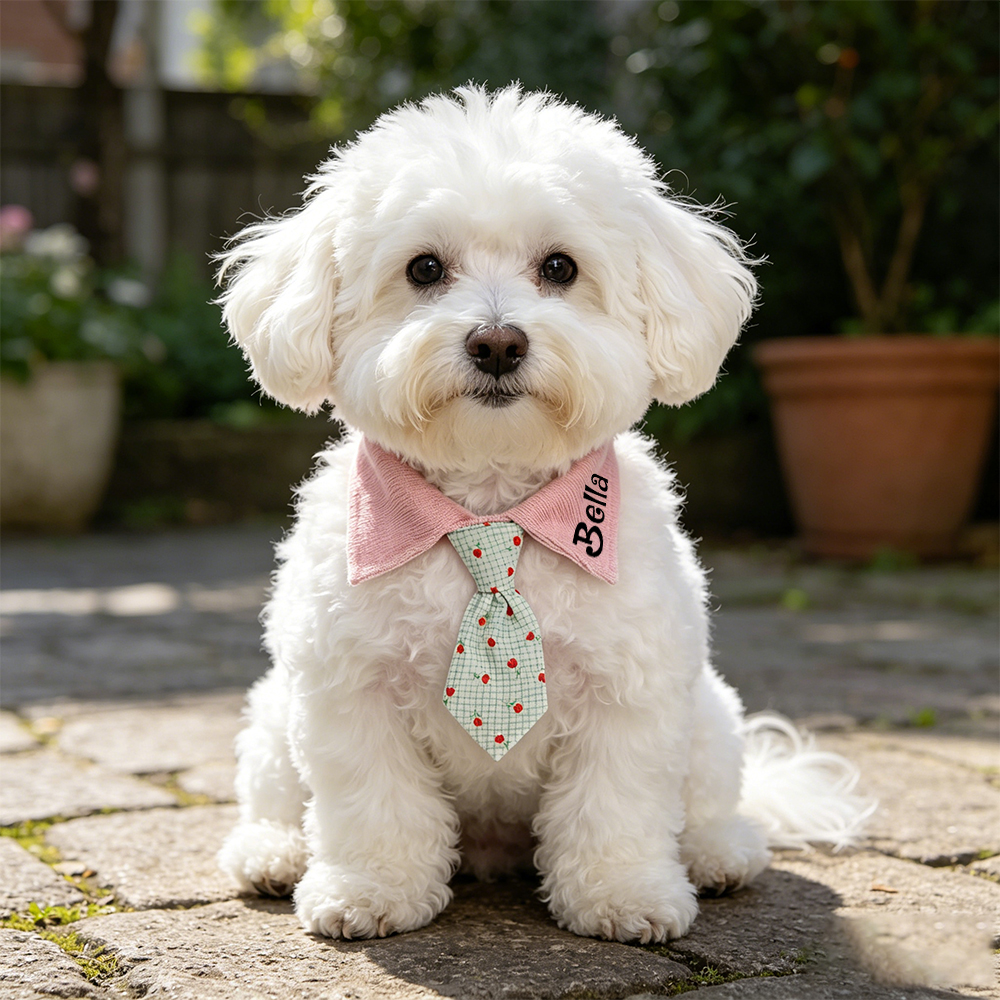 Personalized Name Adjustable Pet Tie Collar | inaccs46