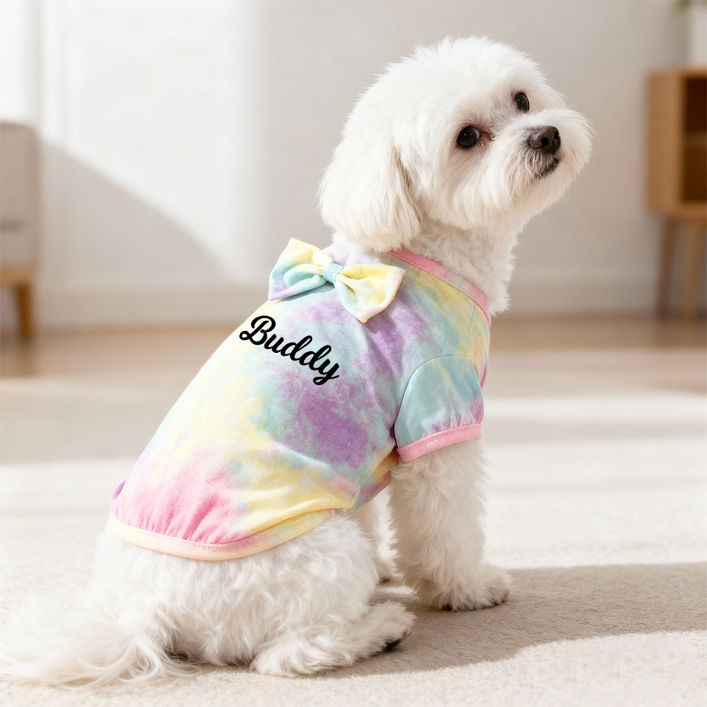 Personalized Name Tie-Dye Bow Dress & Shirt | inCloth95
