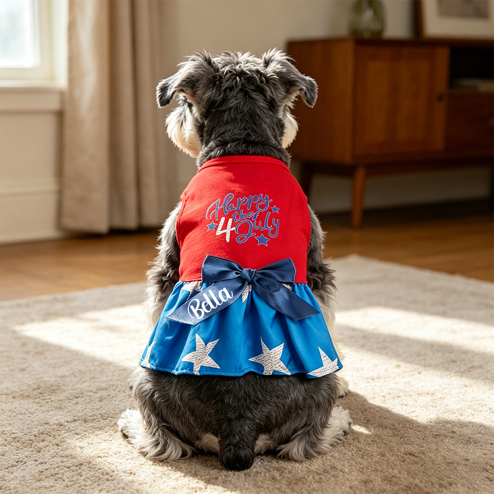 Personalized 4th of July Pet Dress | inCloth100