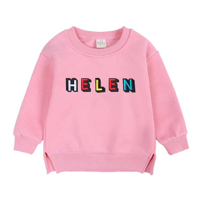 Personalized Kid Hand Patch Name Crewneck Sweatshirt | inSweatshirt14