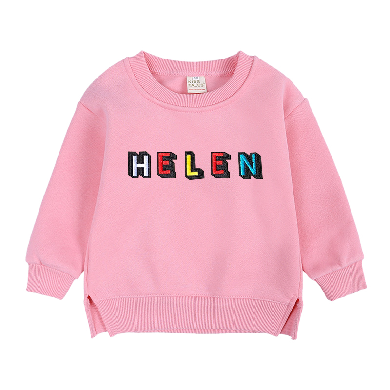 Personalized Kid Hand Patch Name Crewneck Sweatshirt | inSweatshirt14