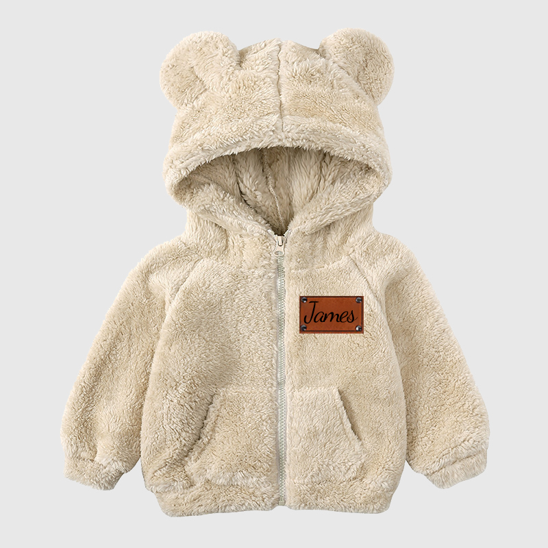 Personalized Leather Patch Kids Bear Jacket | inJacket21