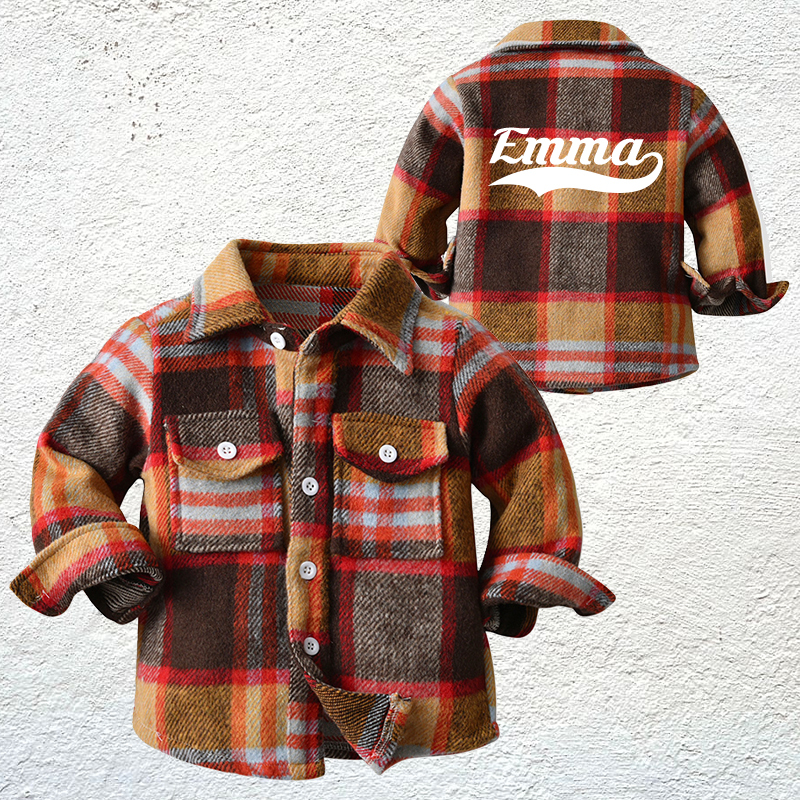 Personalized Name Kids Flannel Jacket | inJacket22