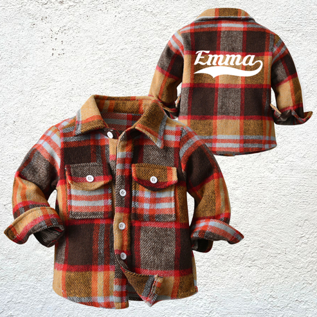 Personalized Name Kids Flannel Jacket | inJacket22