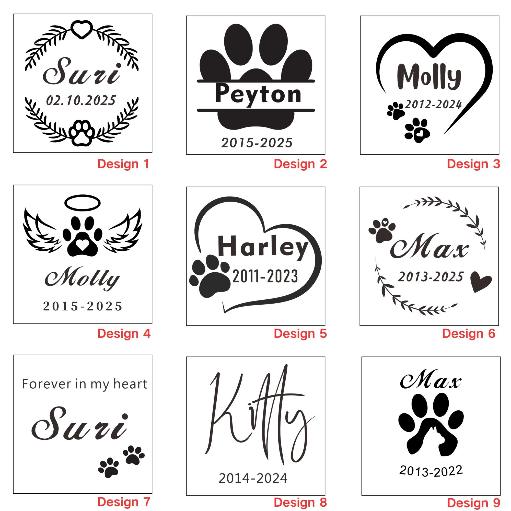 Personalized Engraving Name Wooden Pet fur Keepsake | KKPet238