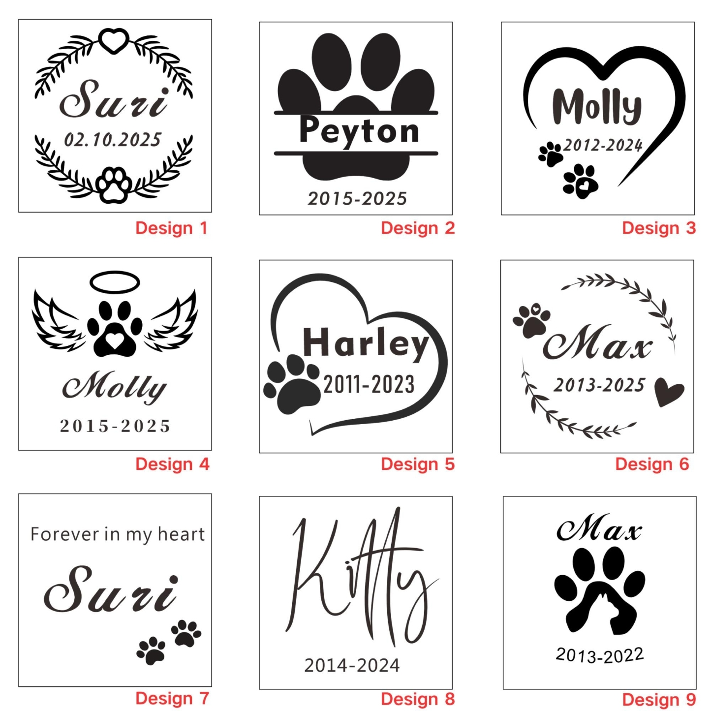 Personalized Engraving Name Wooden Pet fur Keepsake | KKPet238