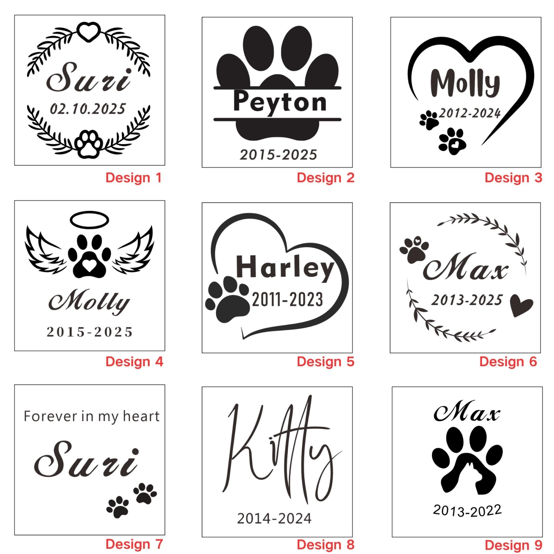 Personalized Engraving Name Wooden Pet fur Keepsake | KKPet238