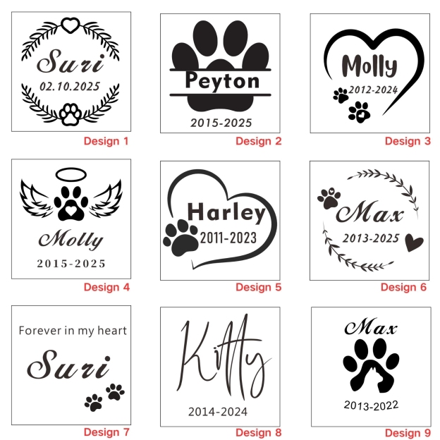 Personalized Engraving Name Wooden Pet fur Keepsake | KKPet238