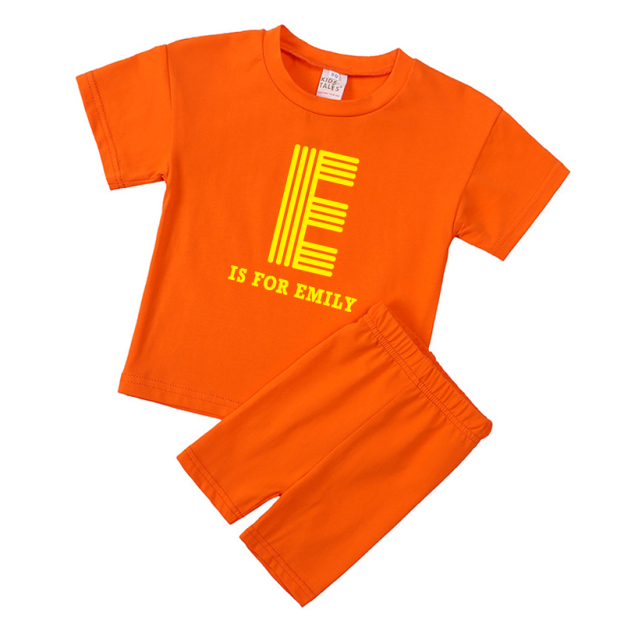 Personalized Kid Cozy Color Short Outfit Set | inSet41