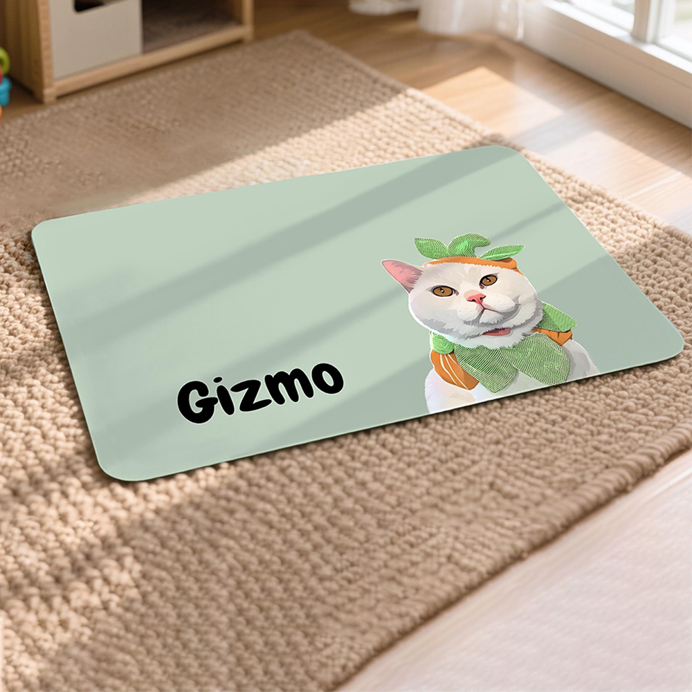 Personalized Pet Food Mat With Portrait | inAccs21